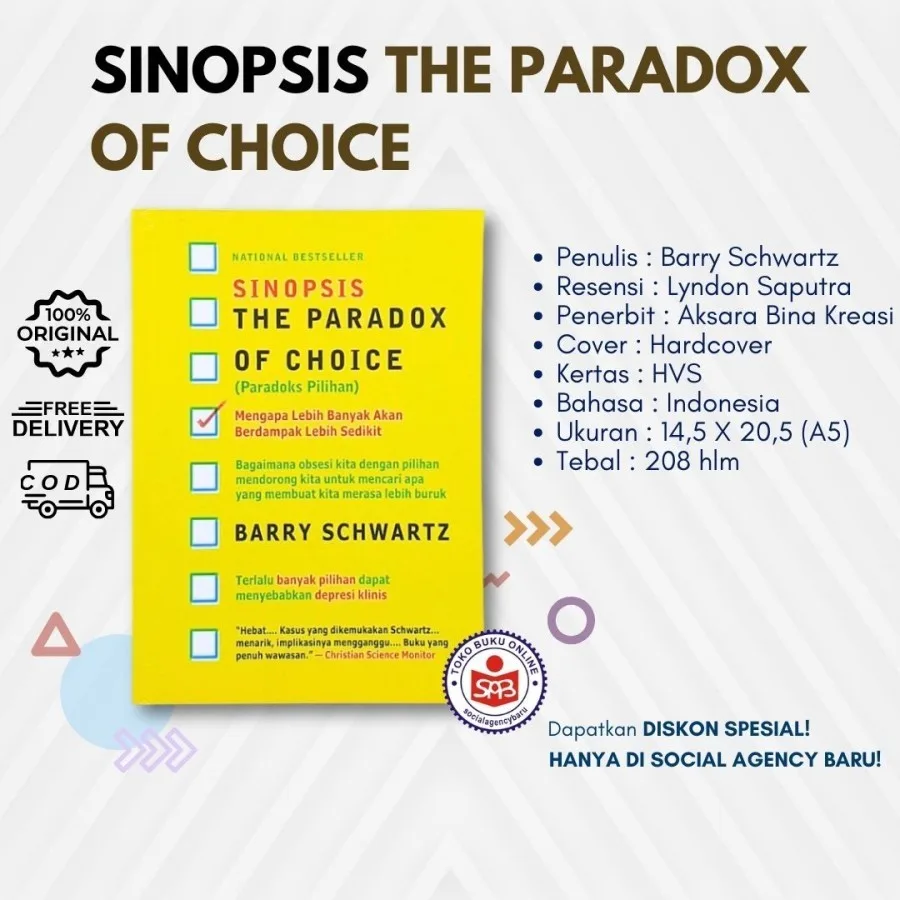 The Paradox Of Choice Paradoks Pilihan - Barry Schwartz