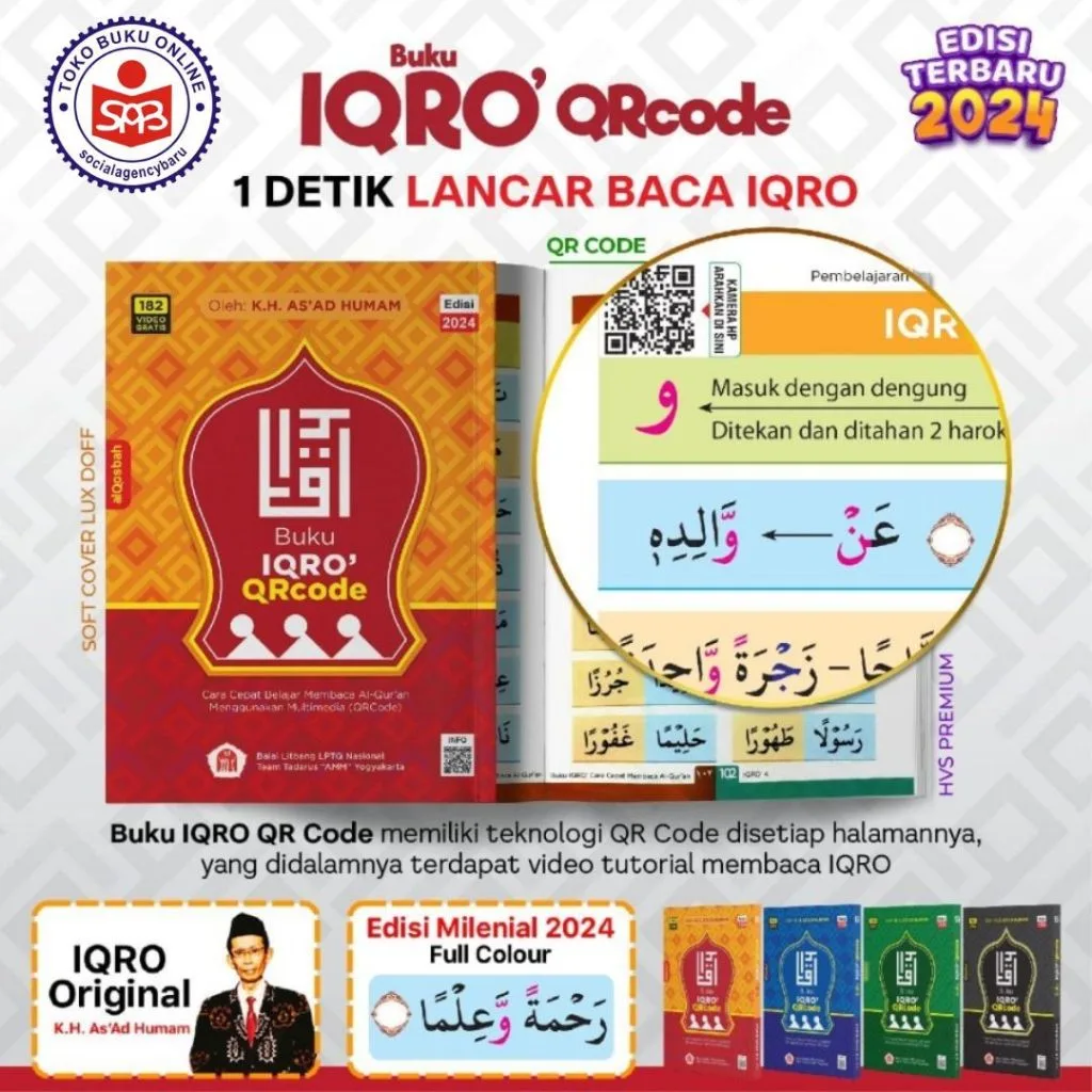 Buku Iqro Edisi Milenial Cara Cepat Membaca Al Quran - Asad Humam