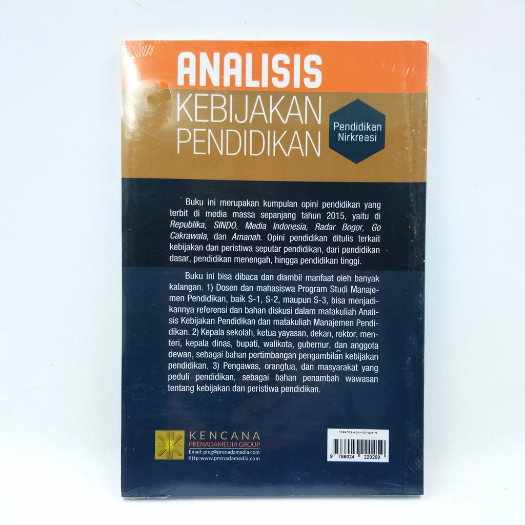 Analisis Kebijakan Pendidikan, Pendidikan Nirkreasi - Jejen Musfah