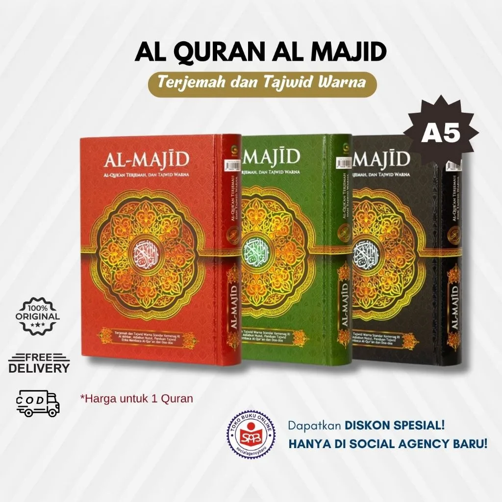 Al Quran Al Majid Terjemah Tajwid Warna A5
