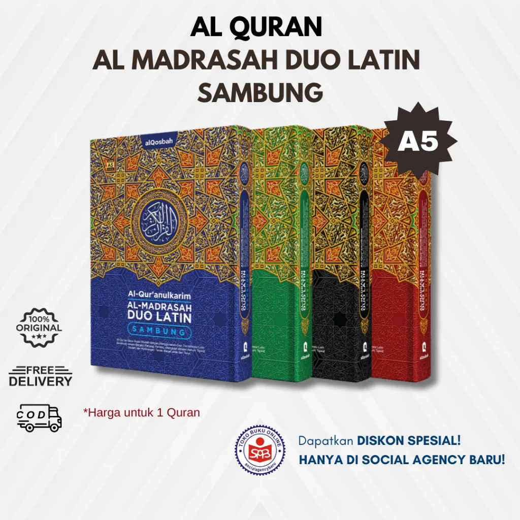 Al Quran Al Madrasah Duo Latin Sambung A5 - AL QOSBAH