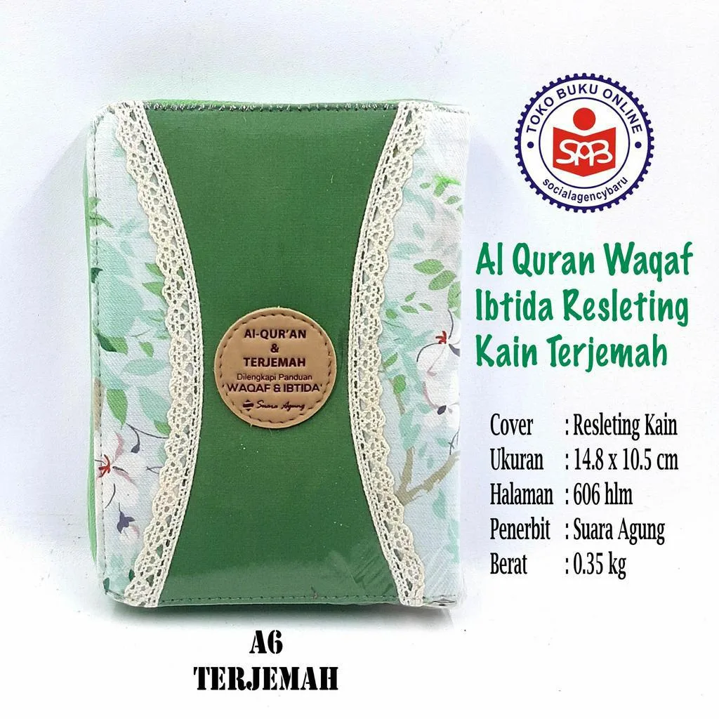Al Quran Waqaf Ibtida Resleting Kain A6 - SUARA AGUNG