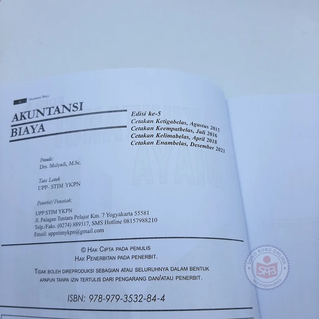 Akuntansi Biaya Edisi 5 - Mulyadi