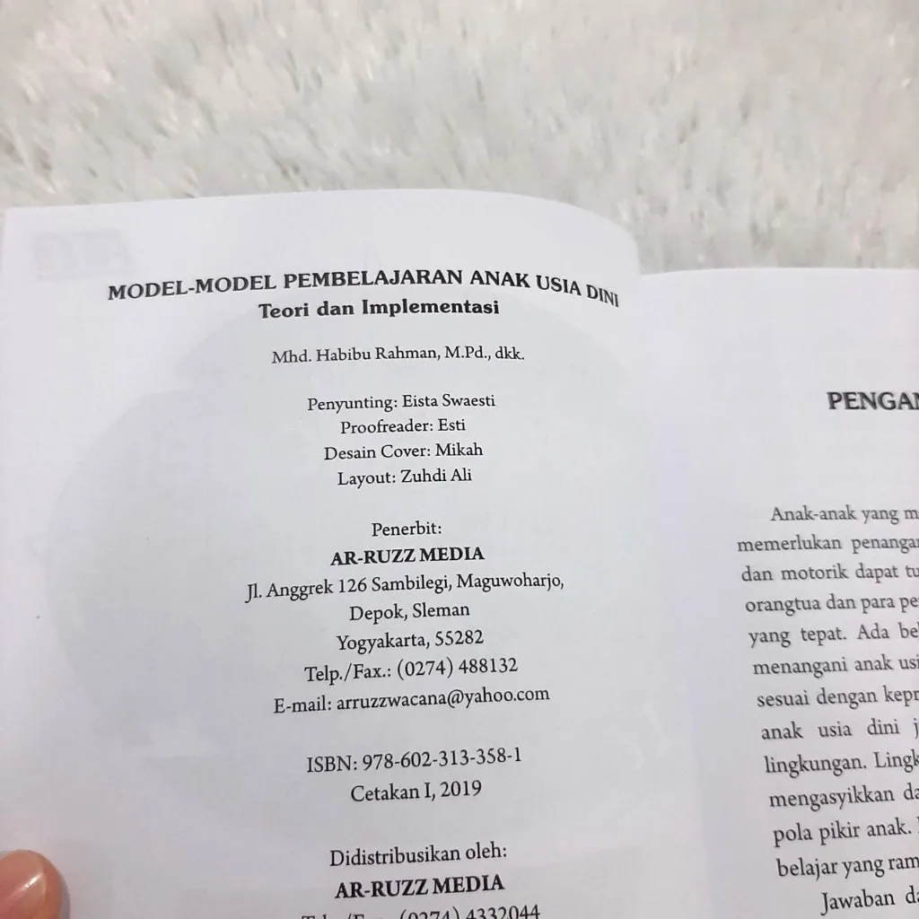 Model Model Pembelajaran Anak Usia Dini - Mhd. Habibu Rahman