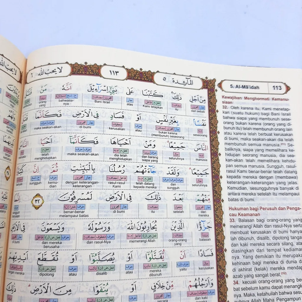 Al Quran Irab Terjemah Perkata Tajwid Warna A4